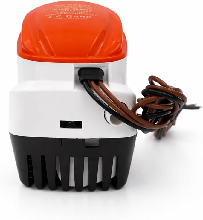 SEAFLO 06 Series Automatic Submersible Bilge Pump - 750GPH, 12V, 3/4" Outlet, 4-Year Warranty! - All-in-One Pump and Float Switch, Snap-Off Strainer, Compact Marine Boat Yacht Bilge Pump CE & Rohs