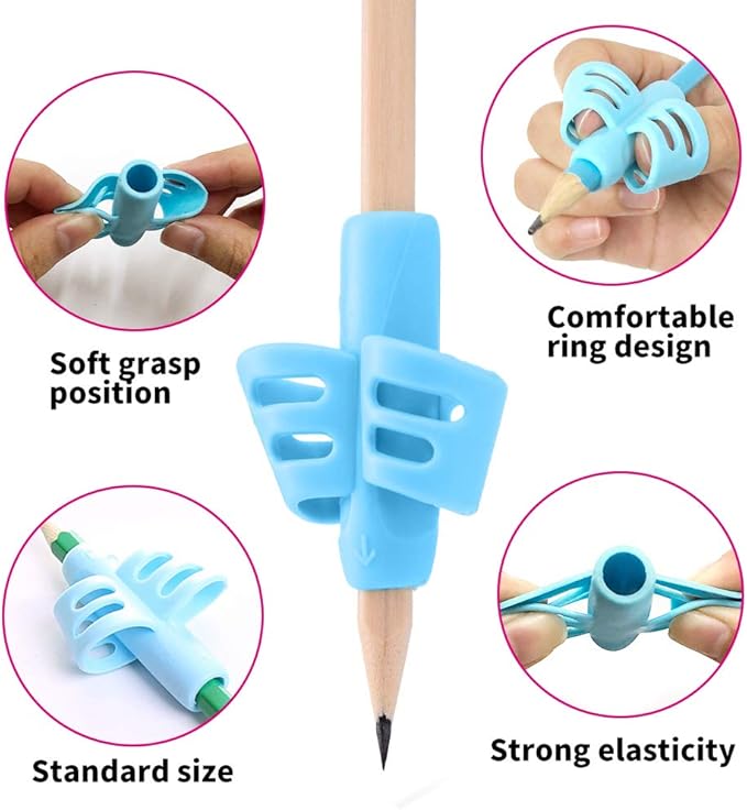 KOABBIT Pencil gripper kids/toddler handwriting aid tools for beginners,Pencil Holder for preschooler 2-4 Years learning to Write for Children's Training Pen Holding Posture Correction Tools(3 PACK)