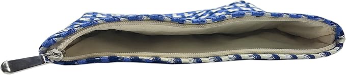 GUTGNK Corduroy Ladies Cosmetic Bag, Large Capacity Canvas Cosmetic Bag Travel Toiletry Bag Accessories Organizer, Blue Mesh