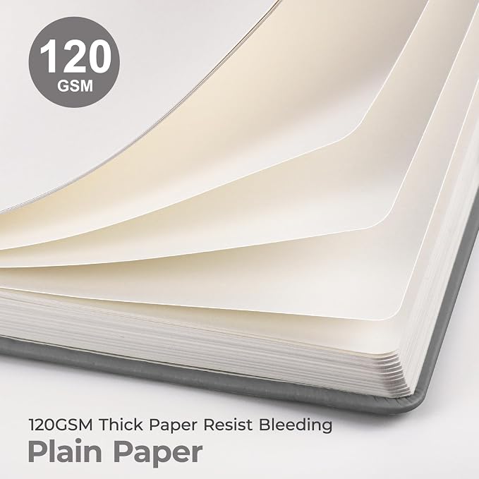 AHGXG Blank Journal Notebook, 160 Pages, A5 Medium Size (5.7'' x 8.3'')