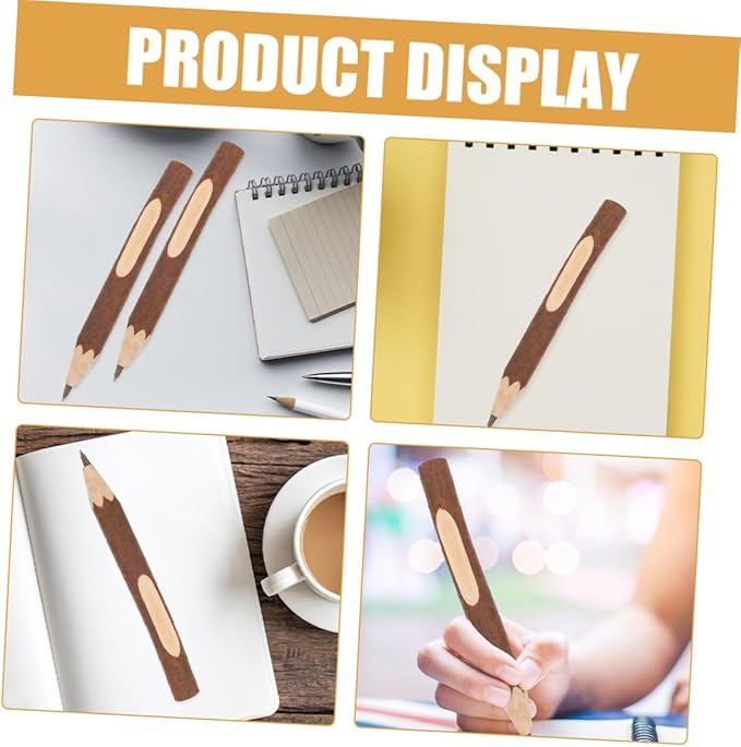 FOMIYES Wooden Ballpoint Pens 10pcs 17cm Tree Bark Texture Biodegradable Multi-function Writing Supplies for Office School Home Use