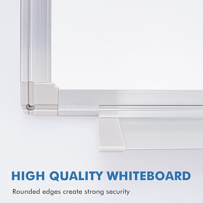 Double Sided White Board Dry Erase, 30 x 20 inch Magnetic Dry Erase Board Whiteboard for Wall, Aluminum Frame Wall-Mounted or Hanging Whiteboard Marker Board Writing Board