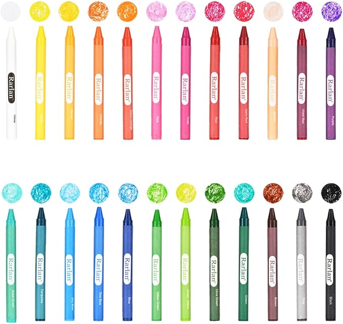 Rarlan Crayons Bulk, 30 Crayon Packs with 24 Assorted Colors, 720 Count Crayons