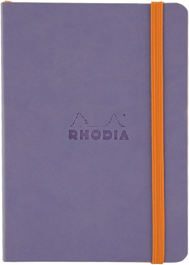 Rhodia Rhodiarama SoftCover Notebook - 72 Dots Sheets - 4 x 5 1/2 - Iris Cover