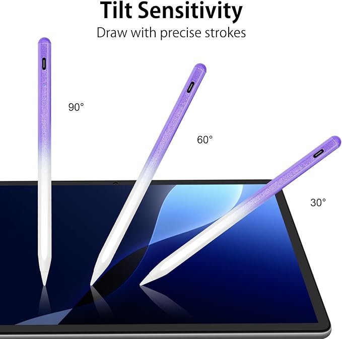 Stylus Pen for ipad, Active Pencil with Quick Charge, Palm Rejection Tilt Sensor, Magnetic Pen Compatible with 2018-2022 iPad Pro 11"/12.9"/10/9/8/7/6,iPad mini 5/6,iPad Air3/4/5