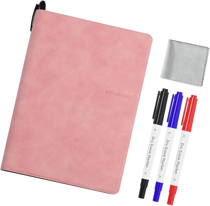 Double-Side Magnetic Whiteboard Notebook with Erasable Marker Portable Writing Board for Office Meeting Writing Drawing Erasable Notebook