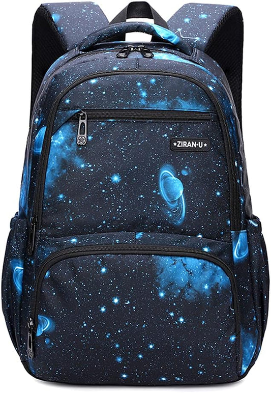MITOWERMI Kids Backpack for Boys Girls Elementary School Backpacks Boys Children Bookbags Primary Kindergarten Backpack Galaxy Black Blue