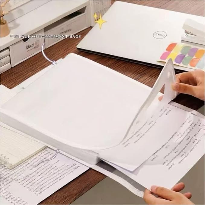 Vertical Accordion File Folder,13 Pockets Expanding File Organize with Labels,A4 Letter Size Paper Document Receipt Organizer Accordion Filing Folder for Classroom, Home,Office.(White)