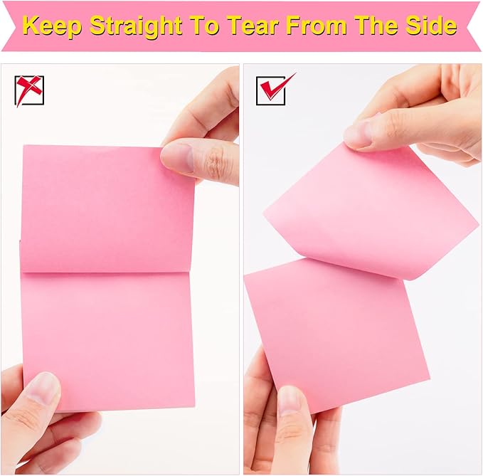 Fainne 120 Pack Sticky Notes Bulk 3 x 3 inch Self Stick Note Pads Multicolor Paper Memo for Office School Supplies Student Teacher Classroom Back to School Essentials, 50 Sheet/Pad(Simple Color)