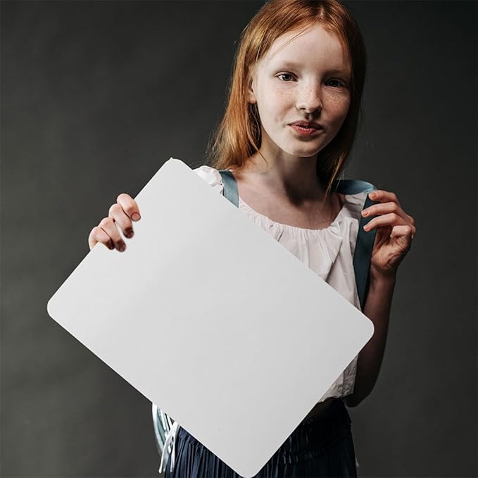 2pcs Double Sided Dry Erase Lapboards 9x12 Inches Portable Whiteboard Writing Boards for Students Office Desktop Memo Pad