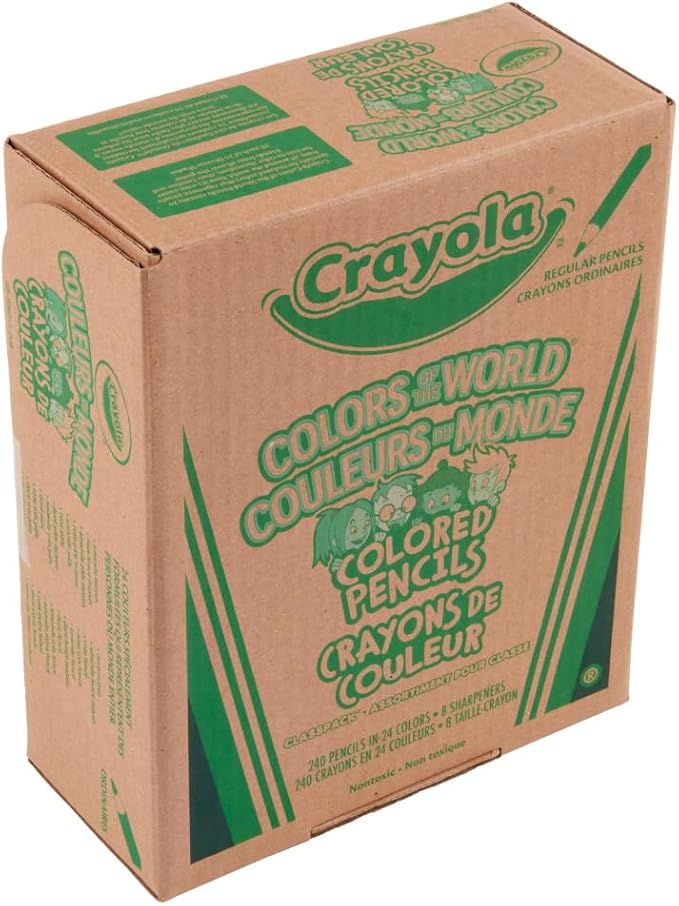 Crayola Colors of the World Skin Tone Colored Pencils Classpack (240ct), Classroom Must Haves, Teacher Supplies, Bulk Colored Pencils