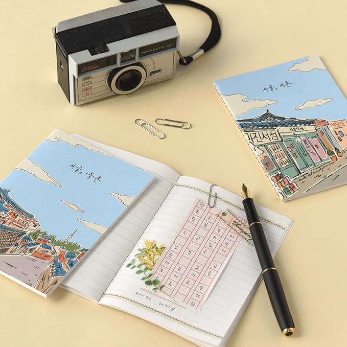 Monolike Stitch Mini Line Note Seoul-Alley Road 4p SET