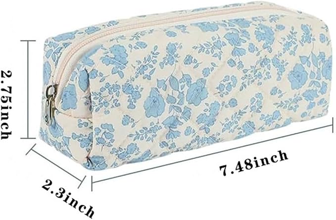 Pencil Case Office College School Storage Bag Pouch Holder Box Organizer Makeup Pouch Cosmetic Bag Aesthetic Cute Pen Case for Girls Boys Kids (Pink butterfly)