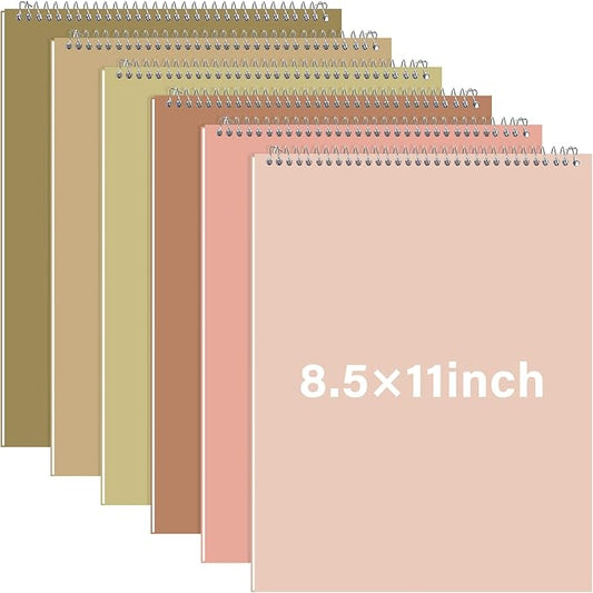 Maitys 6 Pcs Steno Spiral Notebooks, Attractive Color, Rustic Style