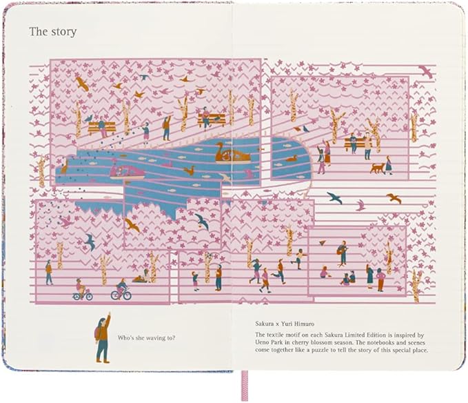 Moleskine Limited Edition Sakura Notebook, Hard Cover, Large (5" x 8.25"), Ruled/Lined, Premium Collector's Box
