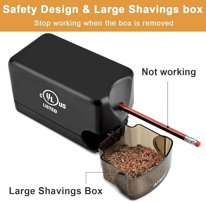 AFMAT 10 Pack Electric Pencil Sharpener, Heavy Duty Pencil Sharpener for Classroom, 6.5-8mm No.2/Colored Pencils, UL Listed, 10,000+ Sharpenings for Home, Office, School, PS13