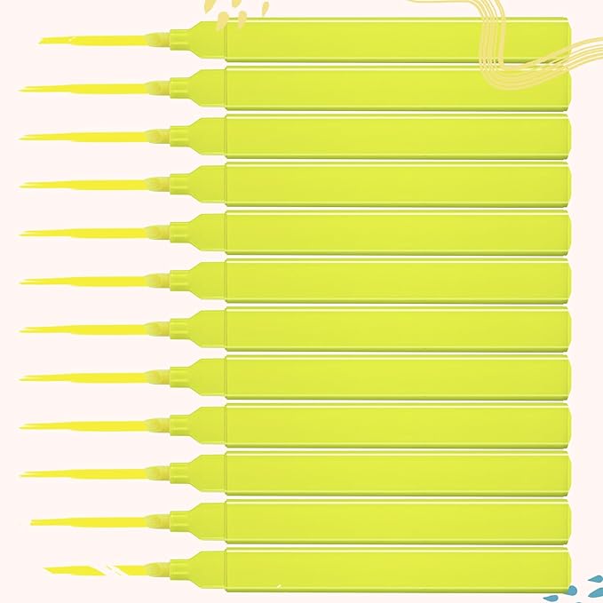 Marspark 120 Pcs Highlighters Bulk Chisel Tip Aesthetic Bright Yellow Colors No Bleed Marker Pens for Journal Planner Notes Study Office Supplies (Bright Yellow Colors)