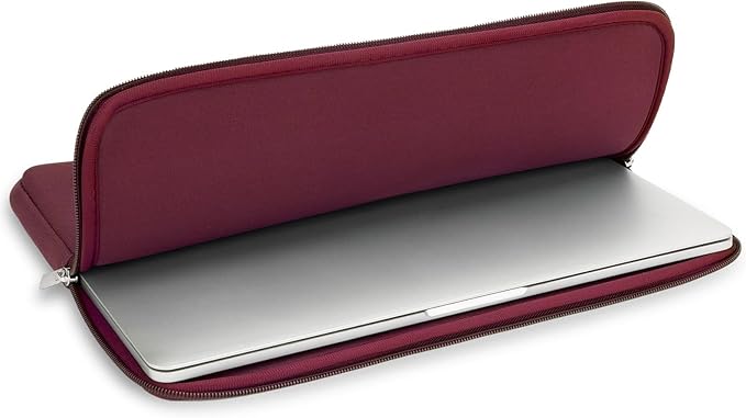 RAINYEAR 15.6 Inch Laptop Sleeve Protective Protective Case Soft Carrying Zipper Bag Cover Compatible with 15.6" Notebook Computer Ultrabook Chromebook (Red)