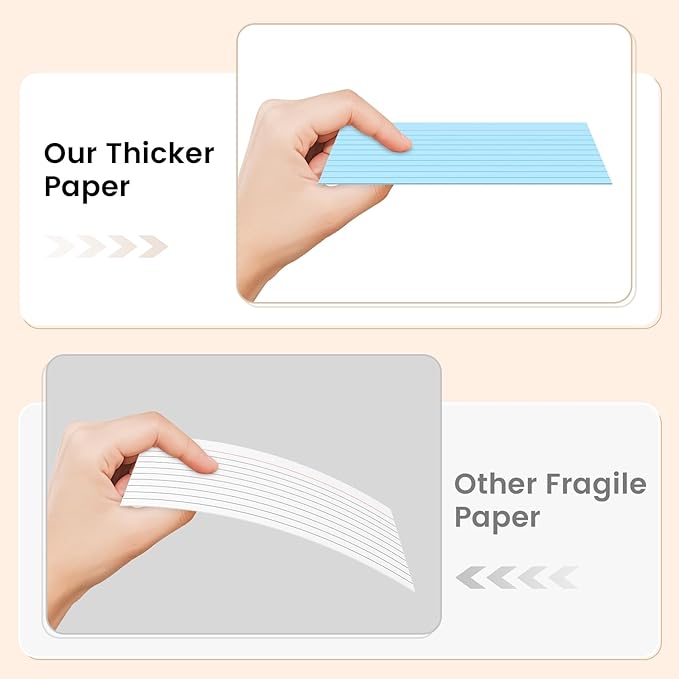 Index Cards 3x5 Inch, 300sheets, Flash Cards, Ruled Lined Colored Note Cards Paper For Studying, Schools Supplies, College, Office And Home Organization, Note Taking Supplies