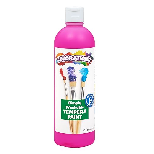 Colorations WSTMA Washable Tempera Paint, 16 fl oz, Magenta, Non Toxic, Vibrant, Bold, Kids Paint, Craft, Hobby, Fun, Art Supplies