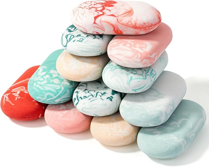 Mr. Pen- Marble Pencil Erasers, 12 Pack, 1" x 2", Soft Rubber Marble Pencil Erasers for School, Office, Art Sketching, Homework, Exams, Clean Smudge-Free Correction