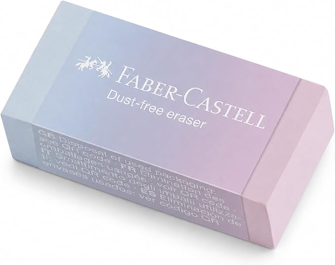 Faber-Castell PVC & Dust Free Eraser Flow Edition Erasers Pack of 6