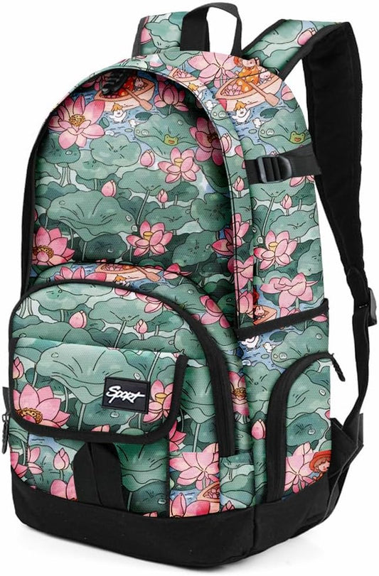 rickyh style School Backpack Travel Bag for Men & Women Lightweight College Back Pack with Laptop Compartmen