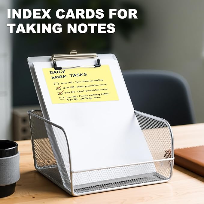 600 PCS 3x5 Index Cards Blank Study Flashcards 3 x 5 Colored Index Cards Bulk, Colorful Study Cards Blank Flash Cards Blank 3 by 5 Index Card Cue Notecards Receipt Note Card for School Office Home