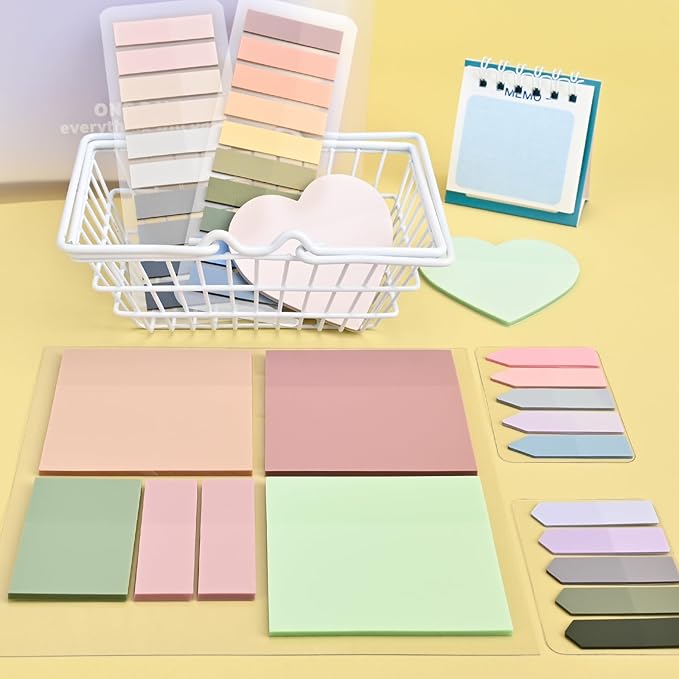 Temiary 1050Pcs Dark Transparent Sticky Notes, Waterproof Writable See-through Highlighter Strips Translucent Index Page Tabs Clear Stickers For Home, Office, Notebook, Annotating Memo