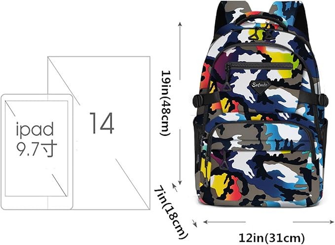 Casual Lightweight Backpacks for Boys & Girls, School Bookbags, 15 "Laptop Backpack, Travel Bag (212-mchua)