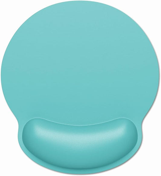 Dapesuom Ergonomic Mouse Pad with Wrist Support, Comfortable Memory Foam Wrist Rest for Easy Typing Pain Relief, Cute Computer Gaming Desktop Mouse Mat with Non-Slip Base for Laptop Office, Lake Green