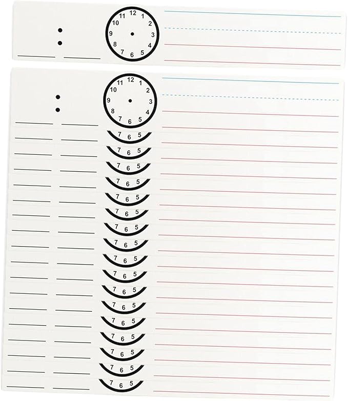 TOOYFUL 20x Daily Schedule Chart Card, Dry Card, Blank Sentence Strips for Teaching Supplies Classroom Learning Material Nursery Room Activity