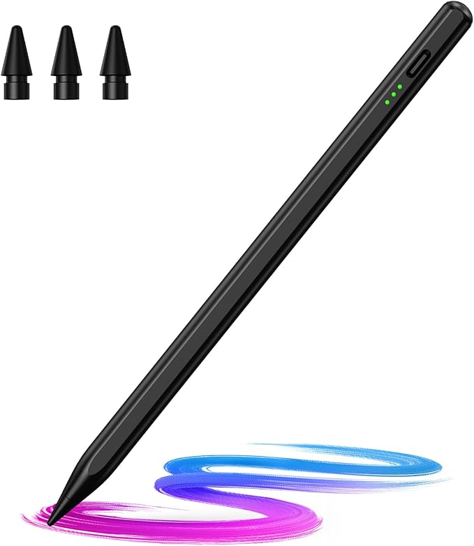 Hastraith Stylus Pen for iPad(2018-2026)-13 Mins Fast Charge with Tilt Sensitivity & Palm Rejection for iPad 11/10/9/8/7/6th Gen, Air 5/4/3/M4/M3/M2, Pro 13"/12.9"/11"/M4, Mini 7/6/5th, Black