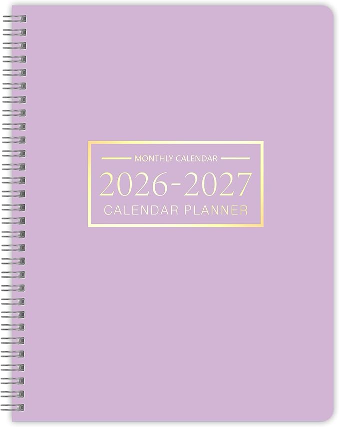 Monthly Planner 2026-2027, 2026 Calendar 24 Months Planner, Jan 2026 - Dec 2027, 8.6" x 11", Academic Calendar Hard PVC Cover with Spiral Bound, Perfect for School & Office for Women & Men