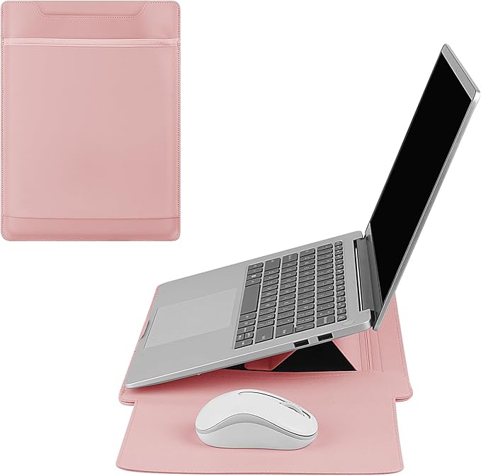 HoYiXi 13.6'' Laptop Sleeve Case Leather Bag with Stand Compatible with MacBook Pro 14/MacBook Air 13(M1 M2)/ASUS Vivobook 14/Dell XPS 13/ASUS Acer Matebook 13 14'' Laptop case,