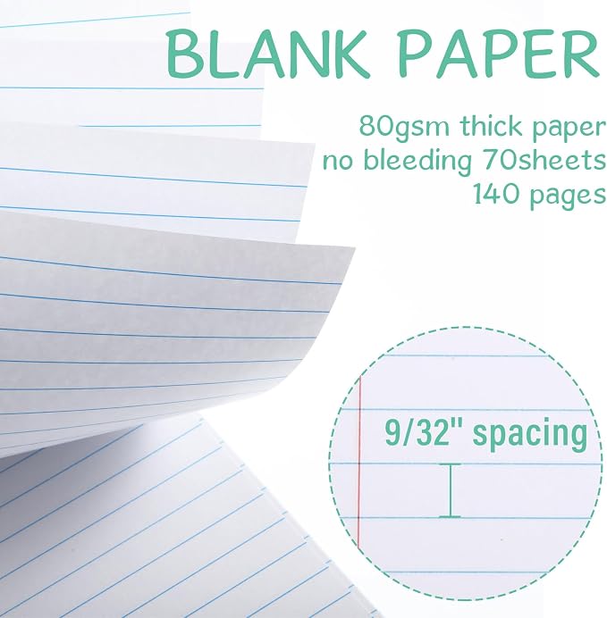 Maitys 6 Pcs Steno Spiral Notebooks, Pastel Color, Boho Style