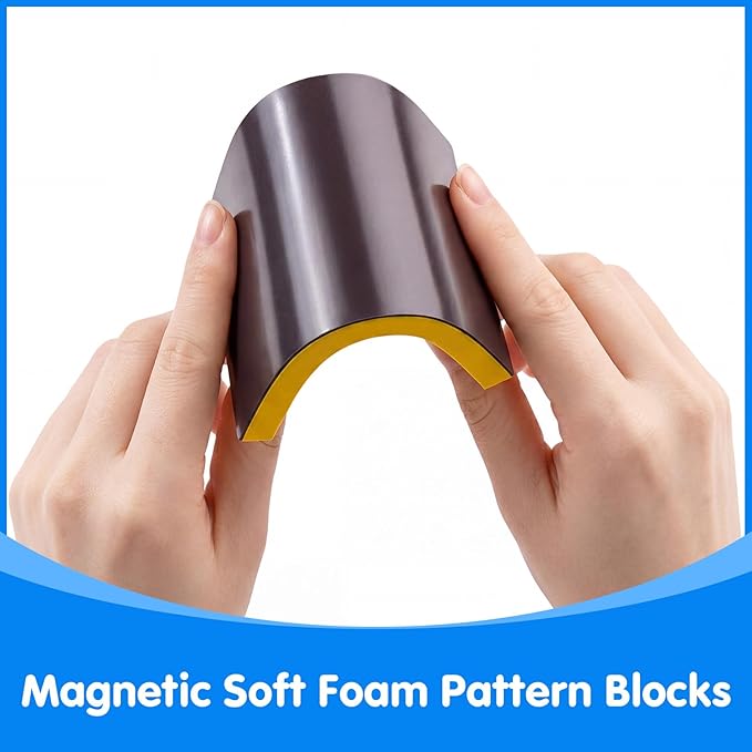Large Shape Magnets - Giant Magnetic Pattern Blocks - Geometric Shapes for Whiteboard & Math Manipulatives
