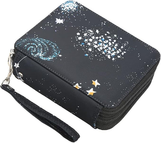 72 Slots Pencil Case Organizer w/Removal Handle Strap | 3-Layer Zipped Pencils Box Large for Colored Pencils Watercolor Pencils for Office and Travel for Artist