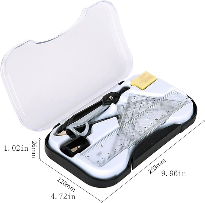 Compass Geometry Tool Compass Professional Drawing Tools Set Multifunctional Compass Learning Special Math Geometry Drawing Math Supplies Drafting Tools Geometry Tool Set (Color : B)