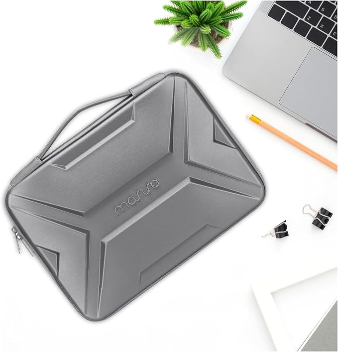 MOSISO Laptop Case 15.6 inch, 15-16 inch Laptop Sleeve Compatible with MacBook Pro 16 / Air 15, HP Acer Dell Lenovo ASUS,Artistic Geometric EVA Carrying Case Hard Shell with Handle, Gray