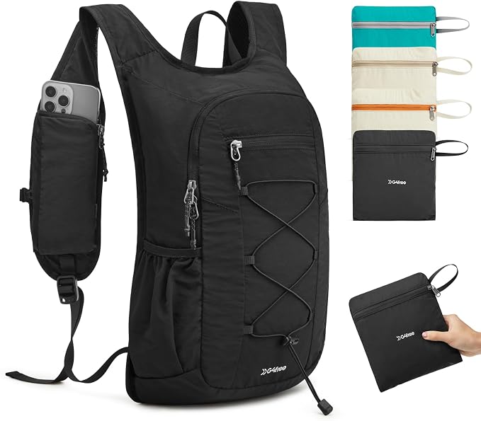 G4Free 20L Lightweight Packable Hiking Backpack for Women Men | Small Water Resistant Foldable Daypack with Phone Pocket for Travel Camping Outdoor