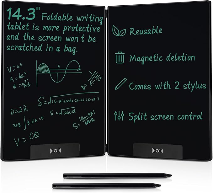 LCD Writing Tablet for Adult: 14.3 Inch Fold Screen Notepad Portable