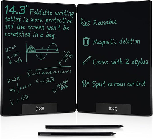 LCD Writing Tablet for Adult: 14.3 Inch Fold Screen Notepad Portable