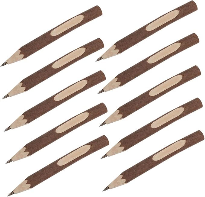 PRETYZOOM 10pcs Natural Wooden Ballpoint Pens 13cm Lightweight Biodegradable Tree Bark Design Convenient Writing Supplies for Office and Daily Use