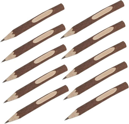 PRETYZOOM 10pcs Natural Wooden Ballpoint Pens 13cm Lightweight Biodegradable Tree Bark Design Convenient Writing Supplies for Office and Daily Use