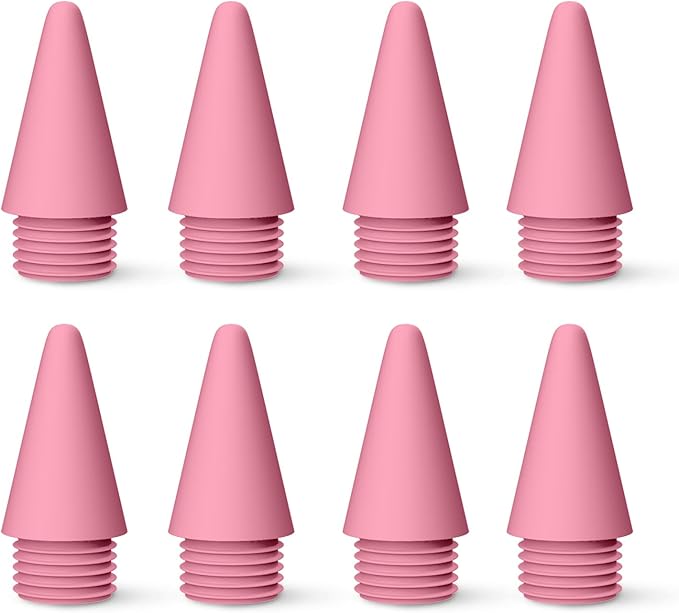 MEKO 8 Pack Replacement Tips for MEKO Fast Charging iPad Pencil ONLY-Pink