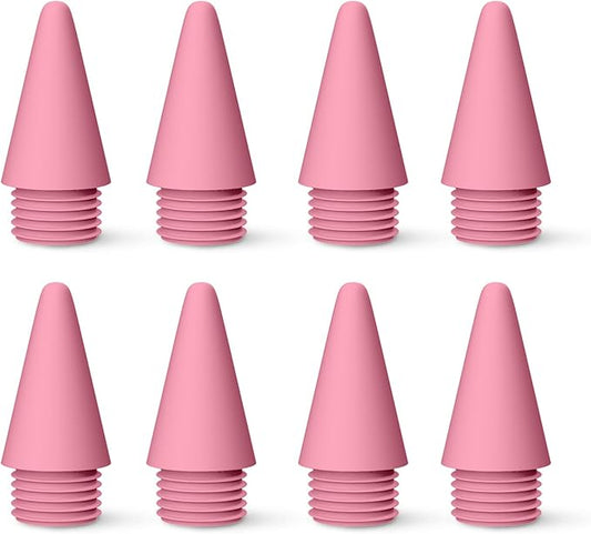 MEKO 8 Pack Replacement Tips for MEKO Fast Charging iPad Pencil ONLY-Pink