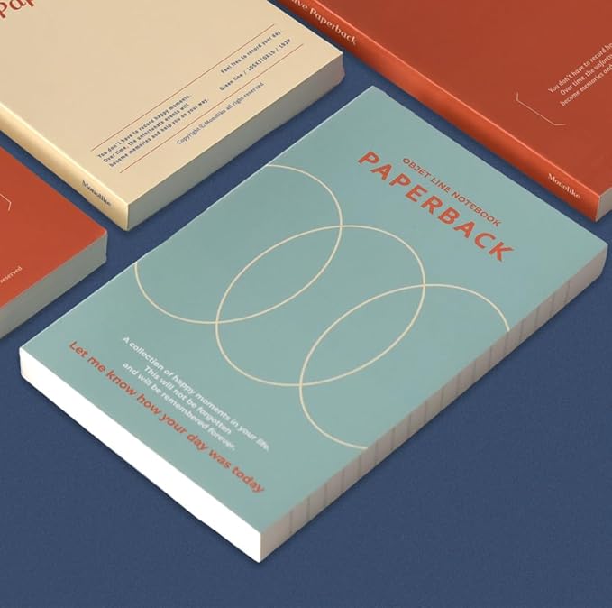 Monolike Objet Paperback Line Notebook - 01. Mint_Design note, Mini note, Simple note, Notebook, 192 Pages, 4.13x6.69