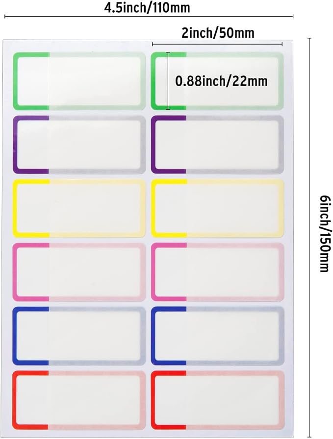 Name Labels for Kids Stuff Daycare, Waterproof Daycare Labels for Baby Bottles, Water Bottle Label, 120 PCS Kids Name Tags Stickers for School Supplies Self-Laminating, Dishwasher Safe, Personalized