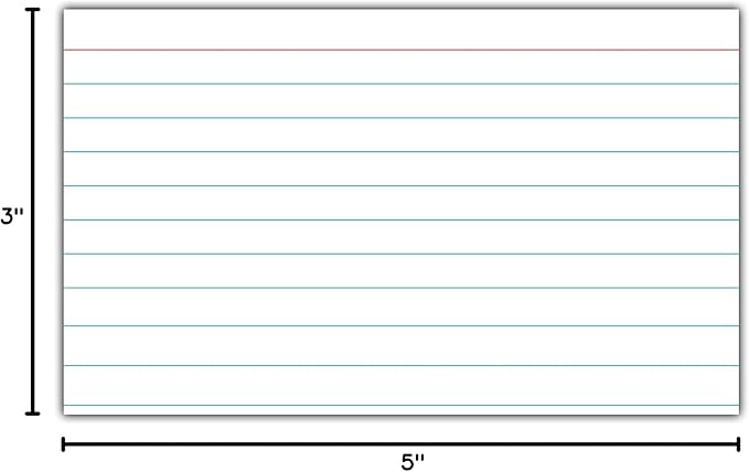 C-Line Index Cards, 3" x 5", White, 100/PK (48807)